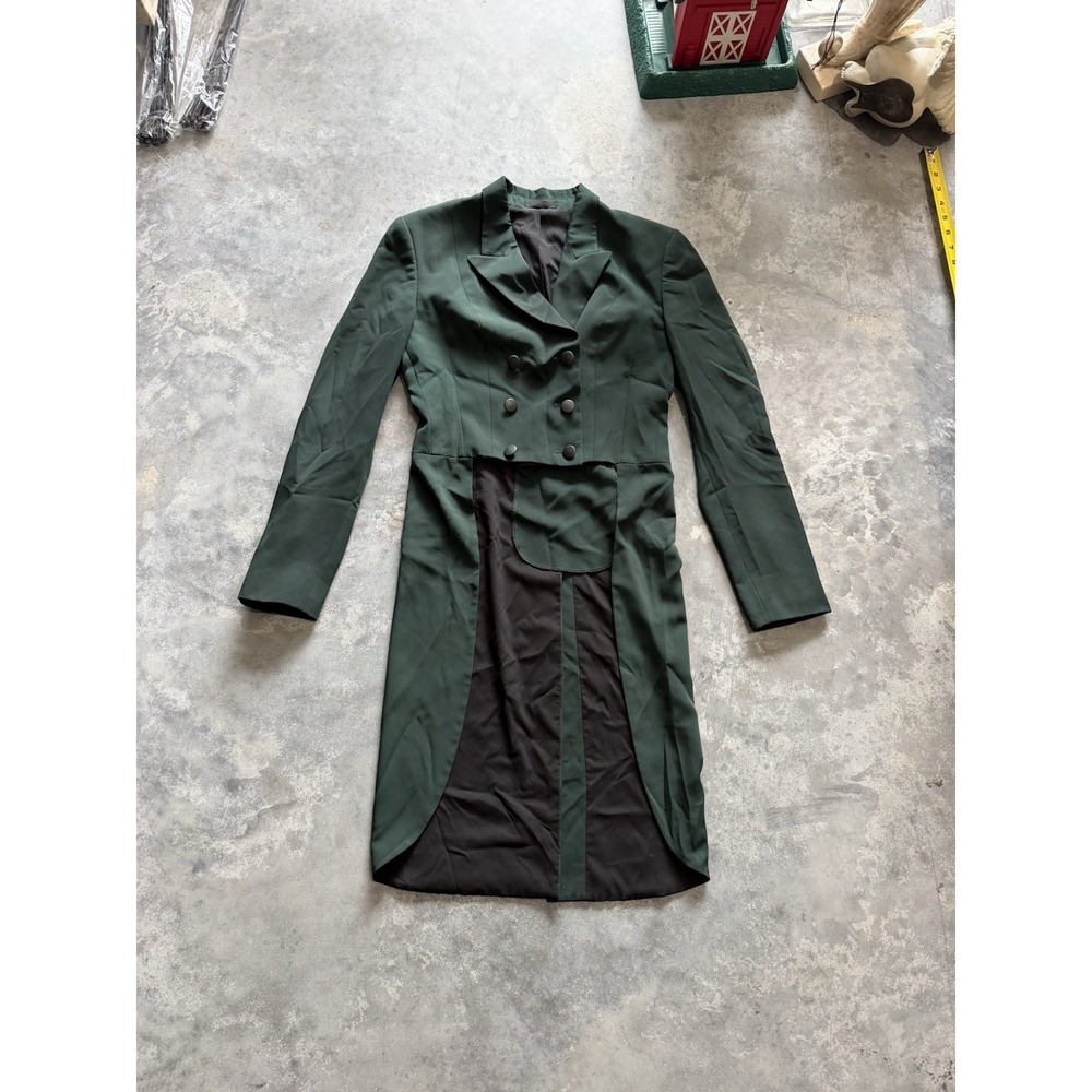 R.J. Classics Xtreme Green Hunt Coat Equestrian Tails Jacket Size 34 - 36